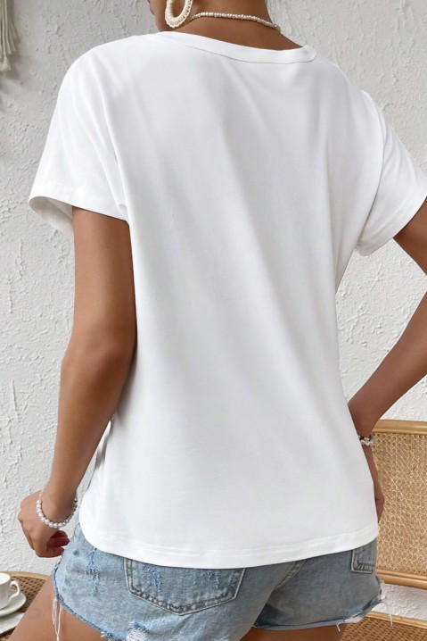 Тениска GRENODA, Цвят: бял, IVET.BG - Твоят онлайн бутик.