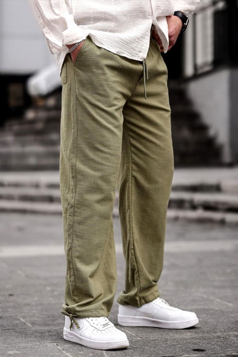 Мъжки панталон LEFONHO KHAKI, Цвят: каки, IVET.BG - Твоят онлайн бутик.