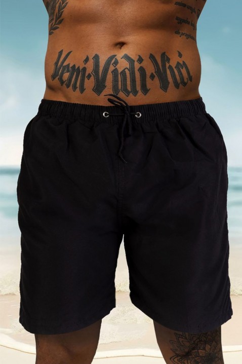 Мъжки плувни шорти KENVELO BLACK, Цвят: черен, IVET.BG - Твоят онлайн бутик.