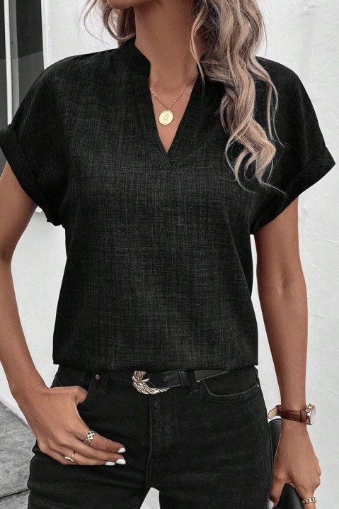 Дамска блуза VOELINA BLACK, Цвят: черен, IVET.BG - Твоят онлайн бутик.