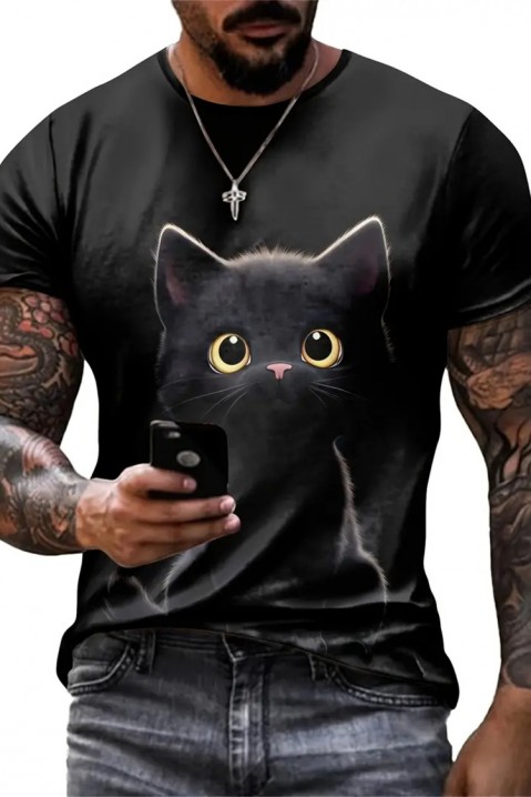 Мъжка тениска FOLMERZO, Цвят: черен, IVET.BG - Твоят онлайн бутик.