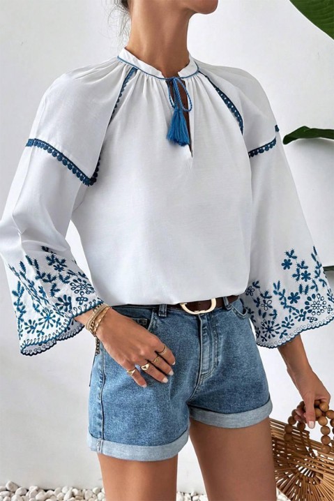 Дамска блуза ELFINSA, Цвят: бял, IVET.BG - Твоят онлайн бутик.