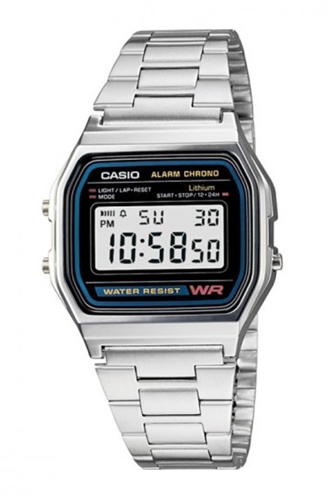 Мъжки часовник CASIO A158WA-1DF, Цвят: сребърен, IVET.BG - Твоят онлайн бутик.