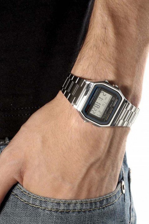 Мъжки часовник CASIO A158WA-1DF, Цвят: сребърен, IVET.BG - Твоят онлайн бутик.