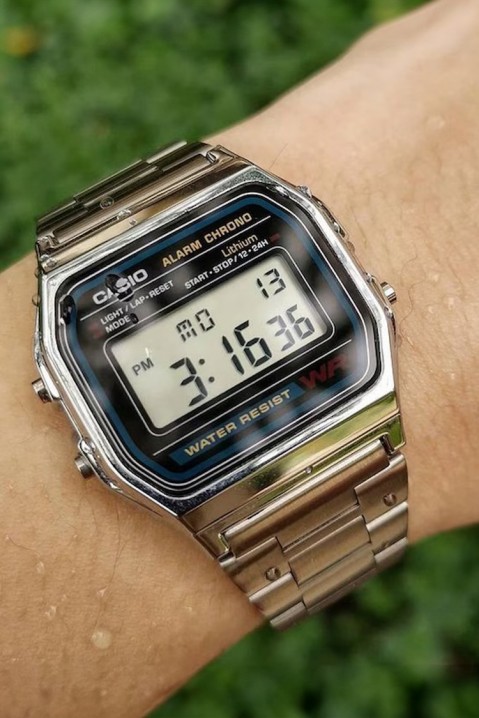 Мъжки часовник CASIO A158WA-1DF, Цвят: сребърен, IVET.BG - Твоят онлайн бутик.