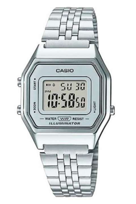 Дамски часовник CASIO LA680WA-7DF Retro Collection, Цвят: сребърен, IVET.BG - Твоят онлайн бутик.