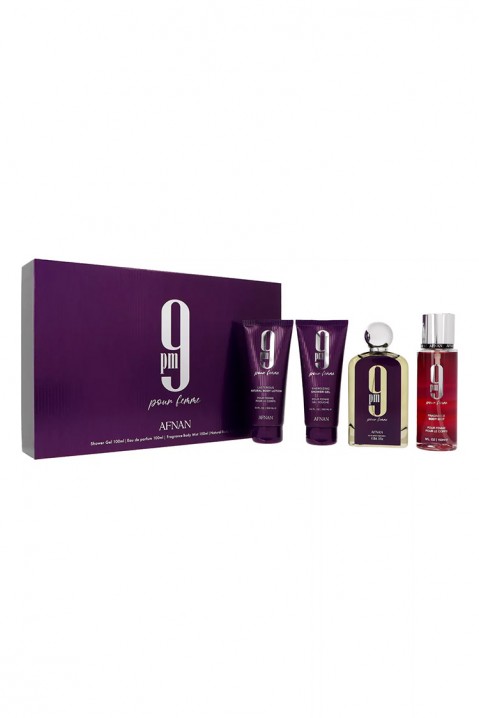 Дамски комплект Afnan 9pm Pour Femme EDP 100 ml + Shower Gel 100 ml + Body Mist 150 ml + Body Lotion 100 mlIVET.BG - Твоят онлайн бутик.