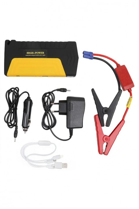 Комплект стартерно устройство High Power Jump starter за кола, Цвят: черен, IVET.BG - Твоят онлайн бутик.