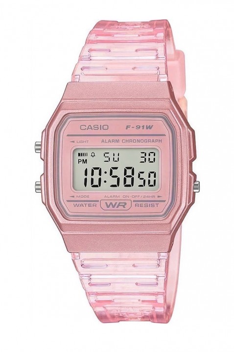 Детски часовник Casio F-91WS-4DF, Цвят: розов, IVET.BG - Твоят онлайн бутик.