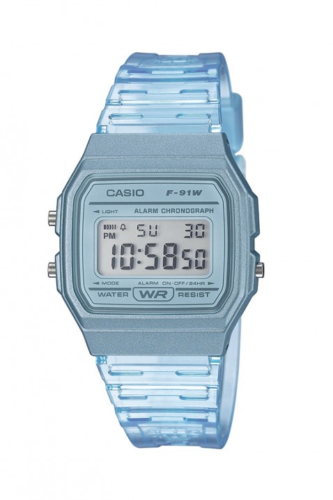 Детски часовник Casio F-91WS-2DF, Цвят: син, IVET.BG - Твоят онлайн бутик.