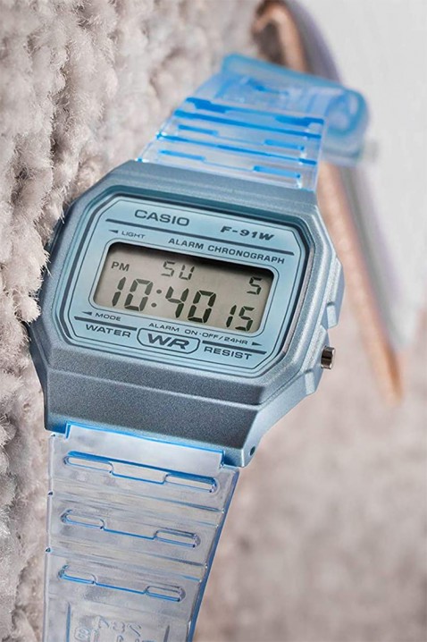 Детски часовник Casio F-91WS-2DF, Цвят: син, IVET.BG - Твоят онлайн бутик.