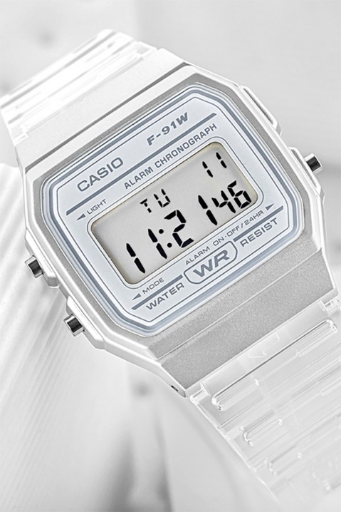 Детски часовник Casio F-91WS-7DF, Цвят: бял, IVET.BG - Твоят онлайн бутик.