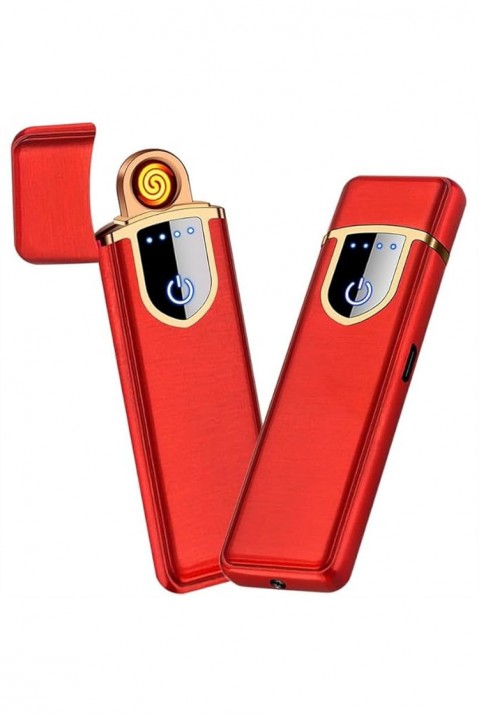 Двустранна USB TOUCH запалка MOLBI RED, Цвят: червен, IVET.BG - Твоят онлайн бутик.