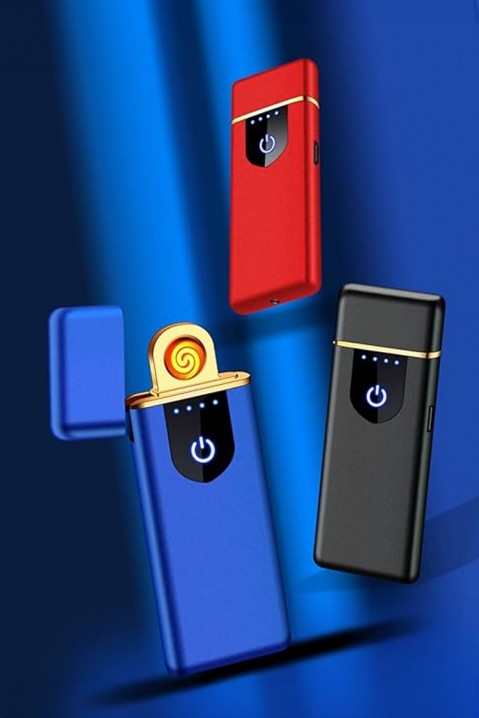 Двустранна USB TOUCH запалка MOLBI BLUE, Цвят: син, IVET.BG - Твоят онлайн бутик.